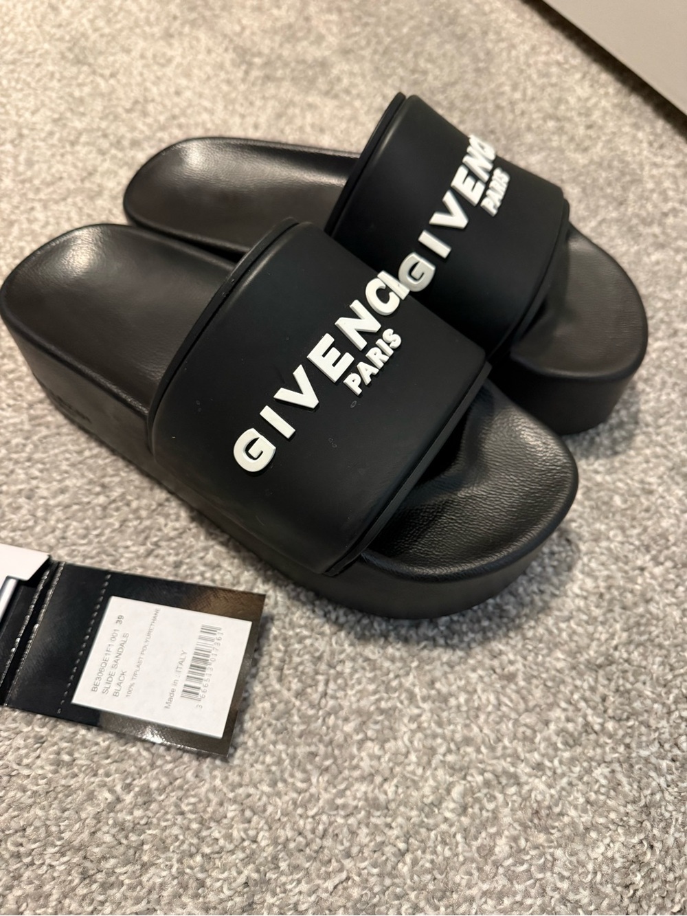 Authentic Givenchy Paris Black Platform Sandals
